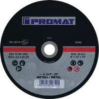 Promat /Tecwerk Doorslijpschijf | D125x2,5mm gebogen | staal | gat 22,23 mm - 4000841301