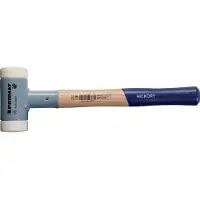 Promat /Tecwerk Kunststofhamer | lengte 350 mm | kop d. 30 mm | hickory | terugslagvrij | hard nylon | wit - 4000811614
