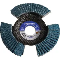 Promat /Tecwerk Lamellenslijpschijf | d. 125 mm korreling 40 conisch | RVS/staal zirkoniumkorund - 4000841179