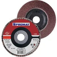 Promat /Tecwerk Lamellenslijpschijf | d. 125 mm korreling 80 conisch | staal/hout normale korund - 4000841513