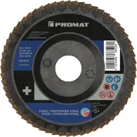 Promat /Tecwerk Lamellenslijpschijf | ZA40Q-B 2in1 | d. 125 mm korreling 40 plat | RVS/staal zirkoniumkorund - 4000845303