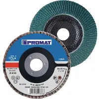 Promat /Tecwerk Lamellenslijpschijf | d. 115 mm korreling 40 conisch | RVS zirkoniumkorund - 4000841506