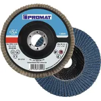Promat /Tecwerk Lamellenslijpschijf | hoeklas | d. 125 mm korreling 40 conisch | RVS zirkoniumkorund - 4000840104