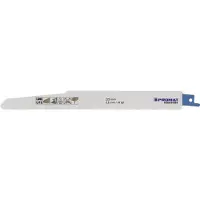 Promat /Tecwerk Reciprozaagblad | lengte 225 mm breedte 22 mm | tandverdeling TPI 10 2,5 mm | gefreesd, golvend | 3 stuks / kaart - 4000814896