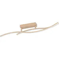 Eglo Led plafondlamp Grisolia 84cm - houtlook