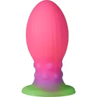 XR Brands AH067-LARGE - Xeno Egg - Glow in the Dark - Silicone Egg - Pink