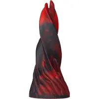 XR Brands Creature Cocks Hell Kiss - dildo - gedraaid - siliconen - 19cm - rood