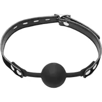 Master Series Premium Hush Silicone Comfort Ball Gag - Zwart