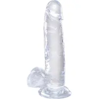 Orion - King Cock - Dildo met Balzak - 18 cm - Transparant