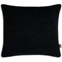 Knit Factory Evita Sierkussen - Vierkant kussen - Kussen woonkamer - Bank kussen - Decoratie kussen - Modern - Zwart - 50x50 cm - Kussenhoes inclusief kussenvulling