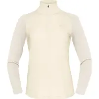 Norrøna - Dames wandel- en bergkleding - Femund PureUll Zip Neck W Whisper White voor Dames - Maat L - Wit