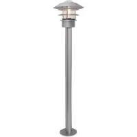 Elstead Lighting Mini LED Tuin Pilaar Helsingor | 1X E27 Max 60W | IP44 (Outdoor) | Silver