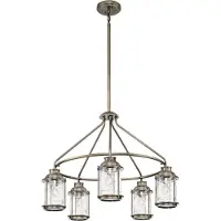 Kichler LED Kroonluchter | 5X E27 Max 60W | IP44 | Dimbaar | Burnished Bronze