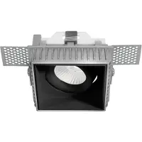 Masterlight Trimless inbouwspot zwart vierkant 82x82x88mm