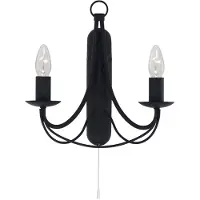 Searchlight Zwarte wandlamp Maypole