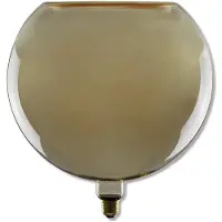 Segula floating bol G300 E27 8W grijs glas open LED, dimbaar, E27 LED-lamp