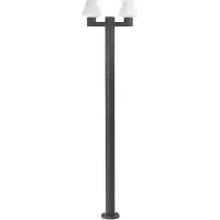 Faro 74435F2-02, Buitenverlichting voor sokkel/paal, Donkergrijs, Aluminium, IP44, Klasse I, E27