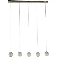 Searchlight 5-lichts hanglamp Allure chroom rechthoekig