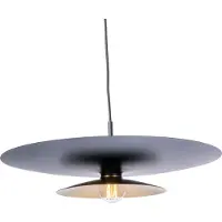Artdelight Hanglamp Linares paraplu zwart Ø 50cm