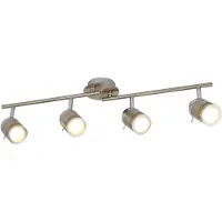 Searchlight RVS opbouwspot Samson 4-lichts