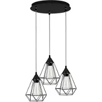 Lyora Hanglamp Paolo 3-lichts zwart