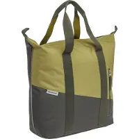 New Looxs Oslo Kota - Enkele Fietstas voor Dames - Shopper met Rits - Pakaftas Enkel - Afneembare Boodschappentas - 100% Gerecycled Polyester - Stevig Tas met Haken - 24 Liter - Olive-Yellow