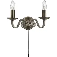 Searchlight Klassieke wandlamp Richmond 2-lichts bronsbruin