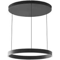 LUCANDE Hanglamp Philine, dimbaar, zwart, Woon-/ Eetkamer, Modern