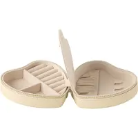 J-Line 46542 Juwelendoos Hart Kunstleder Beige - 16 x 15 x 7 cm