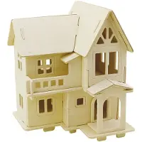 Adlibris 3D Houten Constructie Set Huis