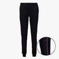 Osaga dames trainingsbroek met paars roze biezen zwart maat M