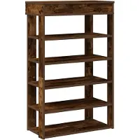 vidaXL Schoenenrek 60x30x98 cm bewerkt hout gerookt eikenkleurig