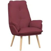 vidaXL Fauteuil Wijnrood 69 x 74 x 93 cm Stof en multiplex