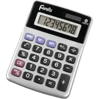 Centrum Rekenmachine/calculator - zilver - 12 x 8,5 cm - school of kantoor - calculators - 8 digits