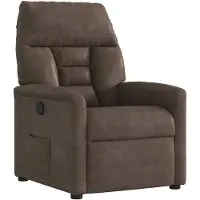 vidaXL Fauteuil verstelbaar microvezelstof bruin