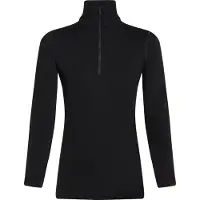 Icebreaker - Dames thermokleding - W Merino 260 Oasis LS Half Zip Black voor Dames van Wol - Maat L - Zwart