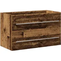vidaXL Badkamer wastafelkast oud hout 80x38,5x48 cm bewerkt hout