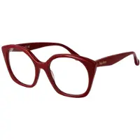 Max mara Zonnebril dames - - Glanzend rood - Rechthoekig - Synthetisch - Neusbrug 18 mm - Poot 140 mm