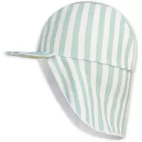 Swim Essentials - zonnehoedje - 0-4 jaar - UV kap - Uv nekbescherming - groen/wit - Crosslines