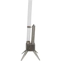 Esschert Design Houtpellet Terrasheater - 135 cm – RVS – Zilver – Duurzame Buitenverwarming op Pellets