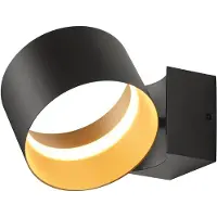 TRIO MUSTERRING LOOP – Wandlamp – Zwart / goud – LED 10W – Afstandsbediening – Dimbaar – Traploos instelbare lichtkleur