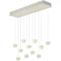 TRIO Musterring Cannon Hanglamp 11-lichts – Mat wit, LED, Afstandsbediening