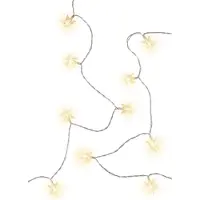 Goobay 60334 LED-lichtketting "Sterren" met timerfunctie en 2 lichtmodi, warmwit (3000 K), werkt op batterijen, IP44
