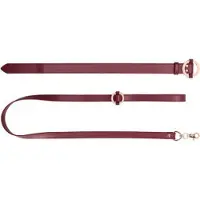 Ouch! Ouch Halo - Luxe Collar met Riem - Burgundy