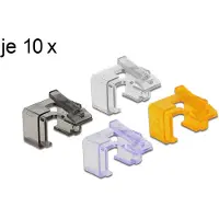 DeLOCK Reparatiemateriaalset 2 - Reparatieklem voor netwerkaansluiting - Zwart, oranje, paars, transparant (verpakking met 40 stuks)