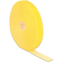 DeLOCK Klittenband rol 20mm / geel (10 meter)