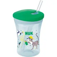 Nuk Action Cup zacht drinkrietje, lekvrij vanaf 12 maanden groen