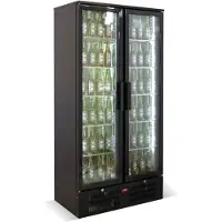 CombiSteel Drankenkoeling - 458L - Zwart - Geventileerd - Draaideuren - 900x515x1820mm - Horeca Koelkast