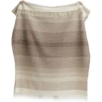 Most - Plaid van ongeverfde Mongoolse wol Gobi - 100% schapenwol - 140 x 200 cm - beige-bruin