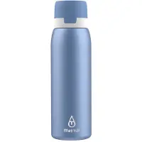 Motivai RVS Waterfles met Filter – 750ML – BPA-vrij & Herbruikbaar – Zuiveringsfles voor Schoon Drinkwater – Dubbelwandige Drinkfles – Blauw